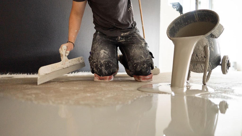 Floor installation in progress